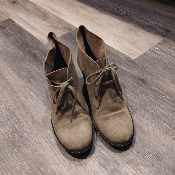 J. Crew Shoes - J. CREW Macalester Wedge Booties - Suede - size 9